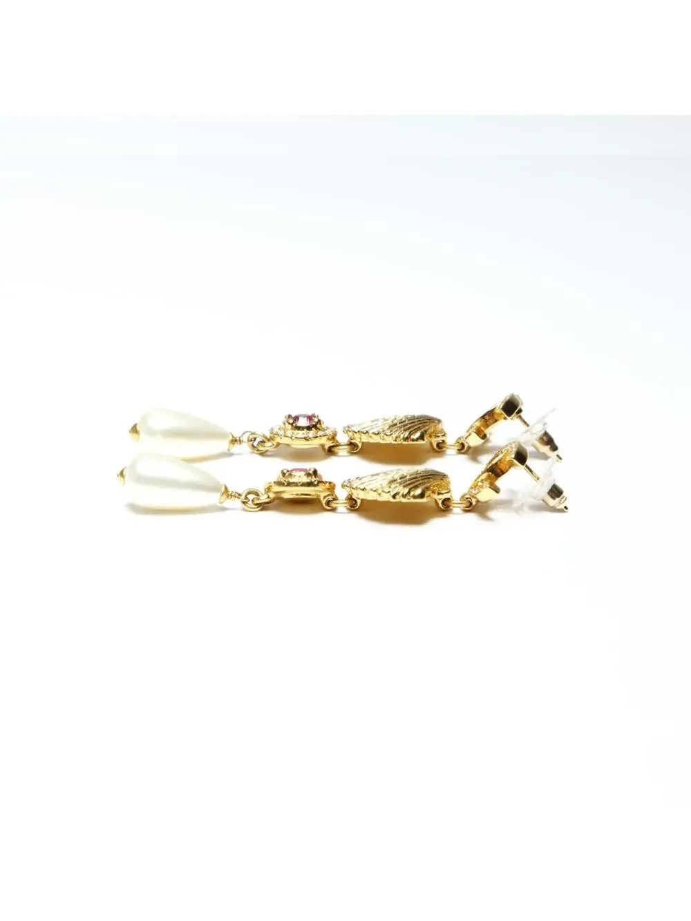Chanel Earrings Pearl Gold-Tone Metal #246953C10B